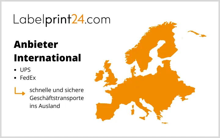 Versand Anbieter außerhalb Deutschlands - international