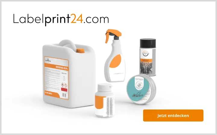 Verschiedene Etiketten von Labelprint24